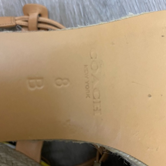 Coach leather and canvas Espadrille Wedges - Picture 2 of 6